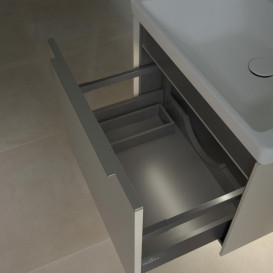 Тумба під раковину Villeroy & Boch Subway 3.0 57,2х42,9 см ДСП/алюміній кашемір сірий C577L0VN