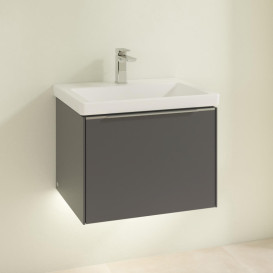 Тумба под раковину Villeroy & Boch Subway 3.0 57,2х42,9 см ДСП/алюминий графит C577L0VR