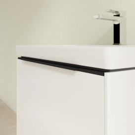 Тумба под раковину Villeroy & Boch Subway 3.0 57,2х42,9 см ДСП/алюминий чистый белый/черный вулкан C577L1VF