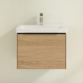 Тумба під раковину Villeroy & Boch Subway 3.0 57,2х42,9 см ДСП/алюміній дуб північний/чорний вулкан C577L1VJ