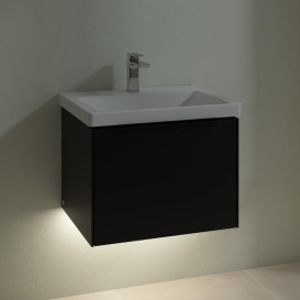 Тумба под раковину Villeroy & Boch Subway 3.0 57,2х42,9 см ДСП/алюминий черный вулкан/черный вулкан C577L1VL