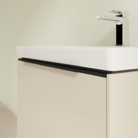 Тумба под раковину Villeroy & Boch Subway 3.0 57,2х42,9 см ДСП/алюминий серый кашемир/черный вулкан C577L1VN