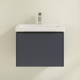 Тумба під раковину Villeroy & Boch Subway 3.0 57,2х42,9 см ДСП/алюміній морський синій/чорний вулкан C577L1VQ
