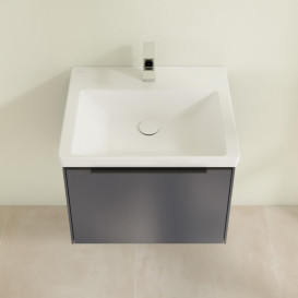 Тумба під раковину Villeroy & Boch Subway 3.0 57,2х42,9 см ДСП/алюміній морський синій/чорний вулкан C577L1VQ