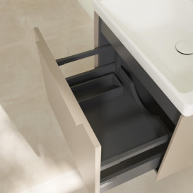 Тумба под раковину Villeroy & Boch Subway 3.0 57,2х42,9 см ДСП/алюминий тауп/монохром C577L2VM