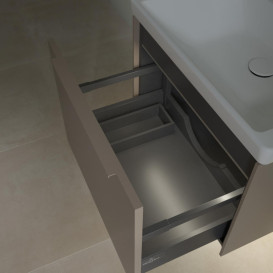 Тумба под раковину Villeroy & Boch Subway 3.0 57,2х42,9 см ДСП/алюминий тауп/монохром C577L2VM