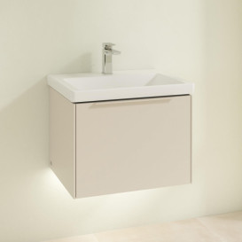 Тумба под раковину Villeroy & Boch Subway 3.0 57,2х42,9 см ДСП/алюминий серый кашемир/монохром C577L2VN