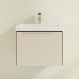 Тумба под раковину Villeroy & Boch Subway 3.0 57,2х42,9 см ДСП/алюминий серый кашемир/монохром C577L2VN