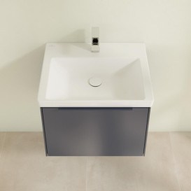 Тумба під раковину Villeroy & Boch Subway 3.0 57,2х42,9 см ДСП/алюміній морський синій/монохром C577L2VQ