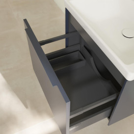 Тумба під раковину Villeroy & Boch Subway 3.0 57,2х42,9 см ДСП/алюміній морський синій/монохром C577L2VQ
