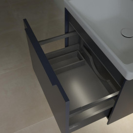Тумба під раковину Villeroy & Boch Subway 3.0 57,2х42,9 см ДСП/алюміній морський синій/монохром C577L2VQ