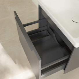 Тумба под раковину Villeroy & Boch Subway 3.0 57,2х42,9 см ДСП/алюминий графит/монохром C577L2VR