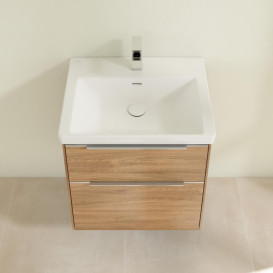 Тумба під раковину Villeroy & Boch Subway 3.0 57,2х57,6 см ДСП/алюміній дуб канзас C578L0RH