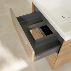 Тумба під раковину Villeroy & Boch Subway 3.0 57,2х57,6 см ДСП/алюміній дуб канзас C578L0RH
