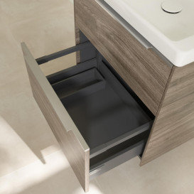 Тумба под раковину Villeroy & Boch Subway 3.0 57,2х57,6 см ДСП/алюминий дуб каменный C578L0RK