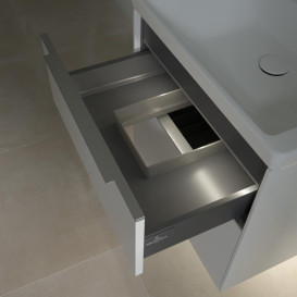 Тумба під раковину Villeroy & Boch Subway 3.0 57,2х57,6 см ДСП/алюміній білий діамант C578L0VE