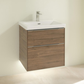 Тумба под раковину Villeroy & Boch Subway 3.0 57,2х57,6 см ДСП/алюминий дуб аризона C578L0VH