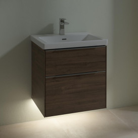 Тумба под раковину Villeroy & Boch Subway 3.0 57,2х57,6 см ДСП/алюминий дуб аризона C578L0VH