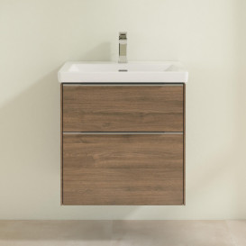 Тумба под раковину Villeroy & Boch Subway 3.0 57,2х57,6 см ДСП/алюминий дуб аризона C578L0VH