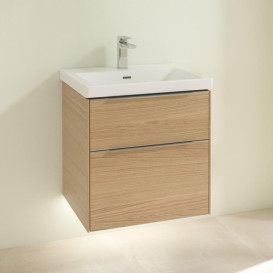 Тумба під раковину Villeroy & Boch Subway 3.0 57,2х57,6 см ДСП/алюміній дуб північний C578L0VJ