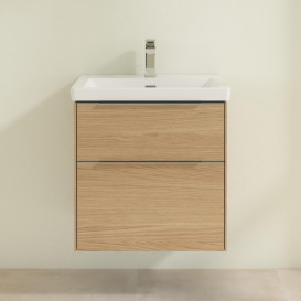 Тумба під раковину Villeroy & Boch Subway 3.0 57,2х57,6 см ДСП/алюміній дуб північний C578L0VJ