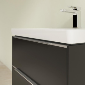 Тумба под раковину Villeroy & Boch Subway 3.0 57,2х57,6 см ДСП/алюминий черный вулкан C578L0VL