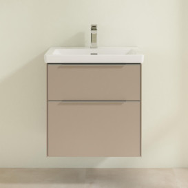 Тумба под раковину Villeroy & Boch Subway 3.0 57,2х57,6 см ДСП/алюминий тауп C578L0VM