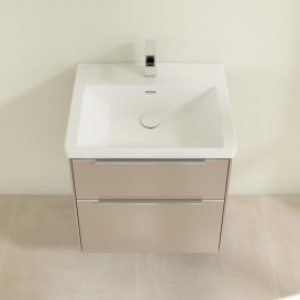 Тумба под раковину Villeroy & Boch Subway 3.0 57,2х57,6 см ДСП/алюминий тауп C578L0VM