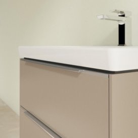 Тумба под раковину Villeroy & Boch Subway 3.0 57,2х57,6 см ДСП/алюминий тауп C578L0VM