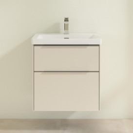 Тумба под раковину Villeroy & Boch Subway 3.0 57,2х57,6 см ДСП/алюминий серый кашемир C578L0VN