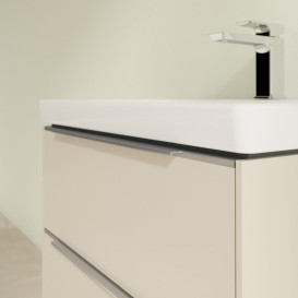 Тумба под раковину Villeroy & Boch Subway 3.0 57,2х57,6 см ДСП/алюминий серый кашемир C578L0VN