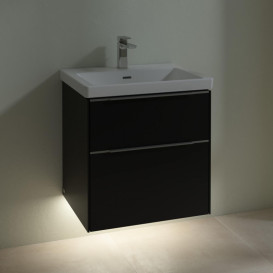 Тумба под раковину Villeroy & Boch Subway 3.0 57,2х57,6 см ДСП/алюминий графит C578L0VR