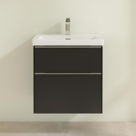Тумба под раковину Villeroy & Boch Subway 3.0 57,2х57,6 см ДСП/алюминий графит C578L0VR
