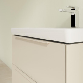 Тумба под раковину Villeroy & Boch Subway 3.0 57,2х57,6 см ДСП/алюминий серый кашемир/монохром C578L2VN