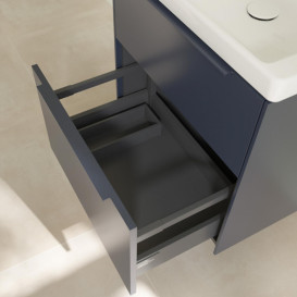 Тумба под раковину Villeroy & Boch Subway 3.0 57,2х57,6 см ДСП/алюминий морской синий/монохром C578L2VQ