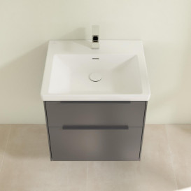 Тумба під раковину Villeroy & Boch Subway 3.0 57,2х57,6 см ДСП/алюміній графіт/монохром C578L2VR
