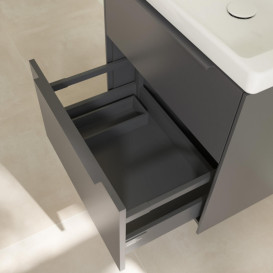 Тумба під раковину Villeroy & Boch Subway 3.0 57,2х57,6 см ДСП/алюміній графіт/монохром C578L2VR