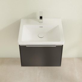 Тумба под раковину Villeroy & Boch Subway 3.0 52,3х42,9 см ДСП/алюминий черный вулкан C579L0VL