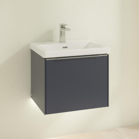 Тумба под раковину Villeroy & Boch Subway 3.0 52,3х42,9 см ДСП/алюминий морской синий C579L0VQ