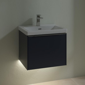 Тумба под раковину Villeroy & Boch Subway 3.0 52,3х42,9 см ДСП/алюминий морской синий C579L0VQ