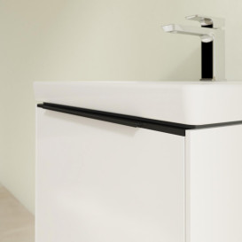 Тумба під раковину Villeroy & Boch Subway 3.0 52,3х42,9 см ДСП/алюміній білий діамант/чорний вулкан C579L1VE