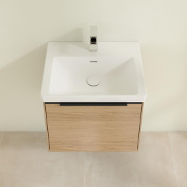 Тумба под раковину Villeroy & Boch Subway 3.0 52,3х42,9 см ДСП/алюминий дуб северный/черный вулкан C579L1VJ