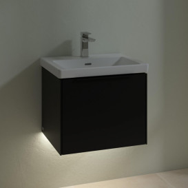Тумба під раковину Villeroy & Boch Subway 3.0 52,3х42,9 см ДСП/алюміній чорний вулкан/чорний вулкан C579L1VL