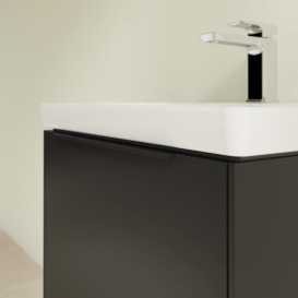 Тумба під раковину Villeroy & Boch Subway 3.0 52,3х42,9 см ДСП/алюміній чорний вулкан/чорний вулкан C579L1VL