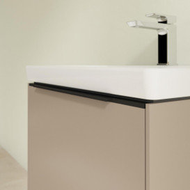 Тумба под раковину Villeroy & Boch Subway 3.0 52,3х42,9 см ДСП/алюминий тауп/черный вулкан C579L1VM