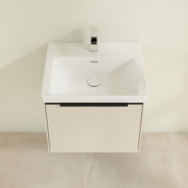 Тумба под раковину Villeroy & Boch Subway 3.0 52,3х42,9 см ДСП/алюминий серый кашемир/черный вулкан C579L1VN