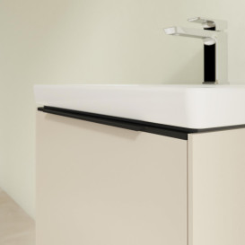 Тумба под раковину Villeroy & Boch Subway 3.0 52,3х42,9 см ДСП/алюминий серый кашемир/черный вулкан C579L1VN