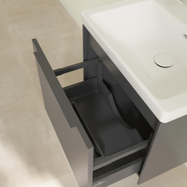 Тумба под раковину Villeroy & Boch Subway 3.0 52,3х42,9 см ДСП/алюминий графит/монохром C579L2VR