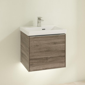 Тумба под раковину Villeroy & Boch Subway 3.0 47,3х42,9 см ДСП/алюминий дуб каменный C580L0RK
