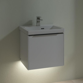 Тумба под раковину Villeroy & Boch Subway 3.0 47,3х42,9 см ДСП/алюминий чистый белый C580L0VF